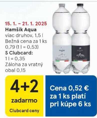 Hamšík Aqua, 1,5 l