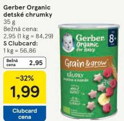  Gerber Organic detské chrumky, 35 g