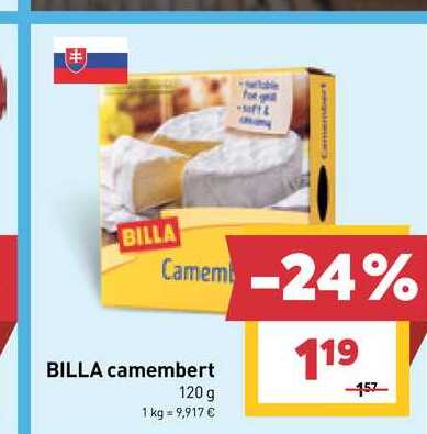 BILLA camembert 120 g 