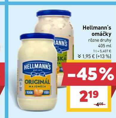 Hellmann's Tatárska omáčka 405 ml