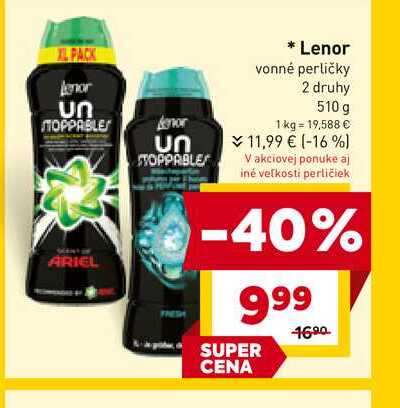 Lenor vonné perličky 2 druhy 510 g 