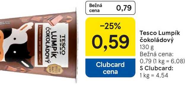 Tesco Lumpík čokoládový, 130 g