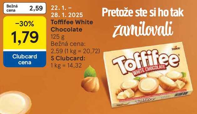 Toffifee White Chocolate, 125 g
