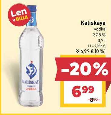 Kaliskaya vodka 37,5% 0,7l v akcii