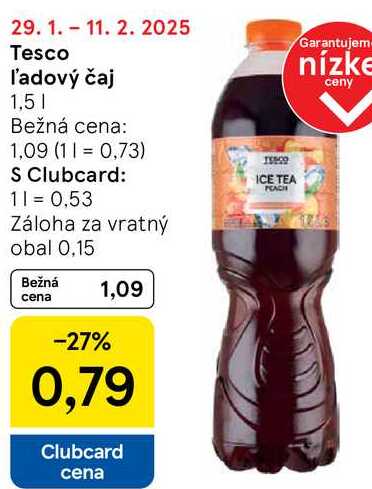 Tesco l'adový čaj, 1,5 l