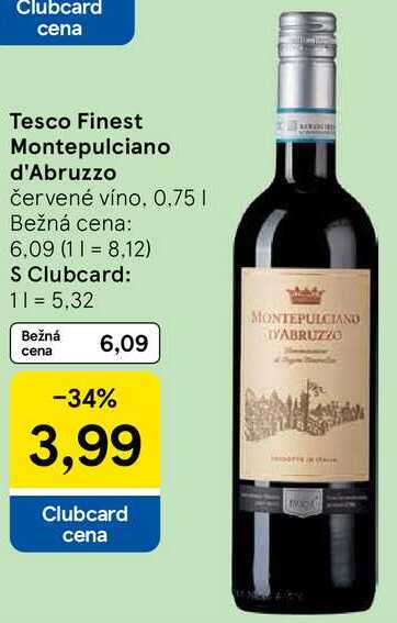 Tesco Finest Montepulciano d'Abruzzo, 0,75 l