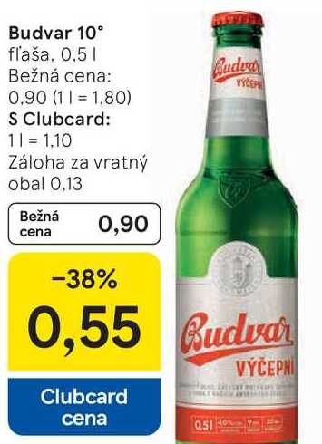 Budvar 10°, 0,5 l