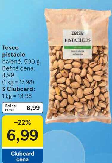 Tesco pistácie, 500 g 