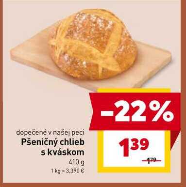 Pšeničný chlieb s kváskom 410 g