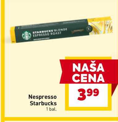 Nespresso Starbucks 1 bal. 