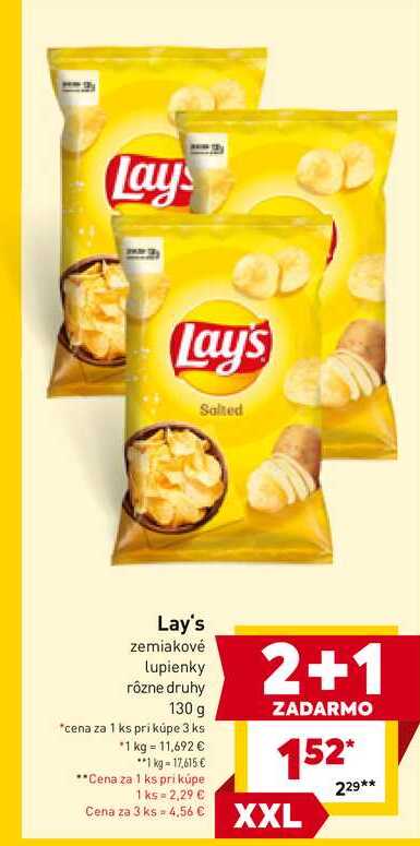 Lay's Vyprážané zemiakové lupienky 130 g