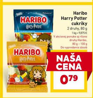 Haribo Harry Potter cukríky 2 druhy, 80 g