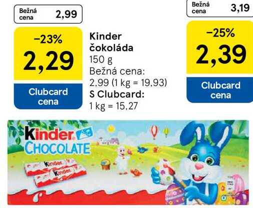 Kinder čokoláda, 150 g