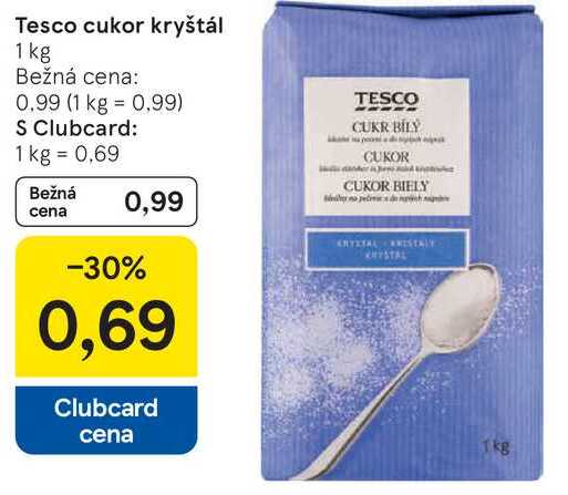 Tesco cukor kryštál, 1 kg 