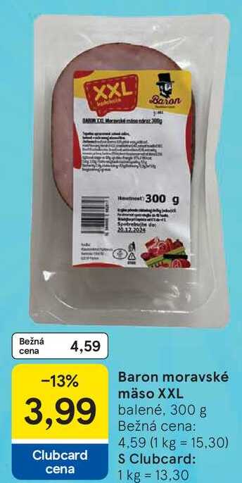 Baron moravské mäso XXL, 300 g