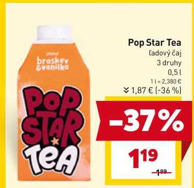 Pop Star Tea Ľadový čaj 3 druhy 0,5l