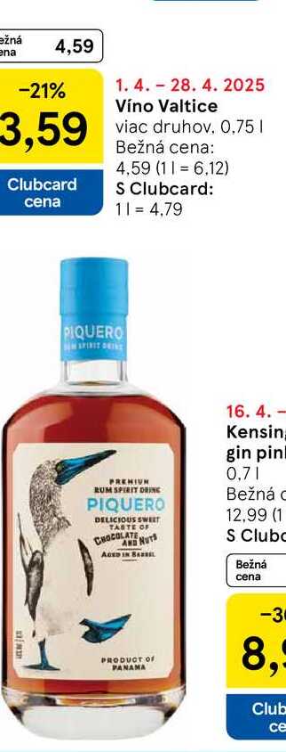 Piquero rum 0,7L v akcii