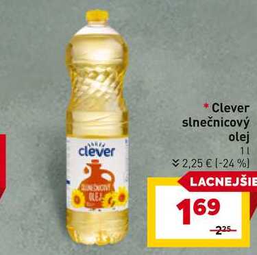 Clever slnečnicový olej 1l