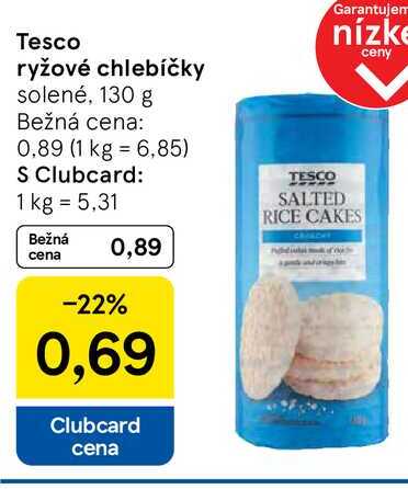 Tesco ryžové chlebíčky, 130 g 