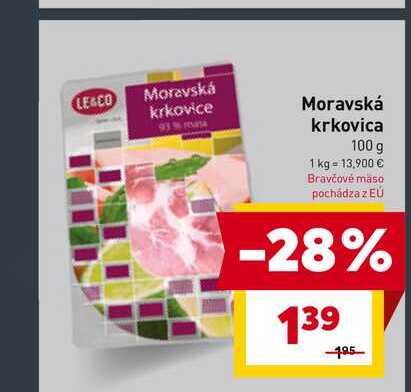 LE&CO Moravská krkovica 100 g 