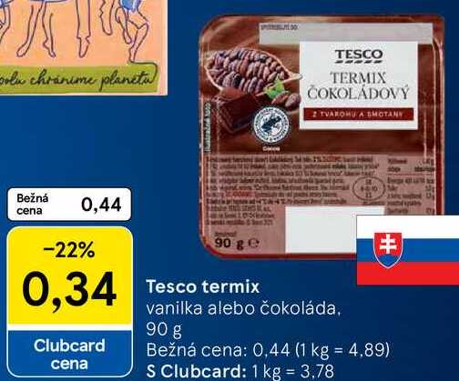 Tesco termix, 90 g