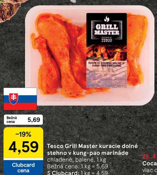 Tesco Grill Master kuracie dolné stehno v kung-pao marináde, 1 kg