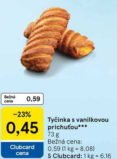 Tyčinka s vanilkovou príchuťou, 73 g 