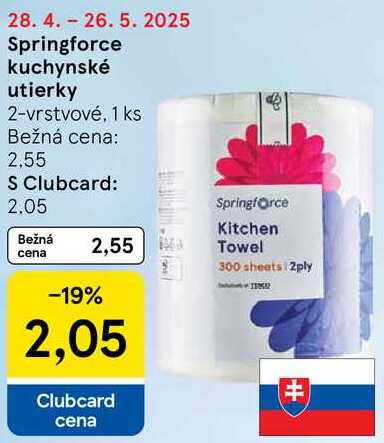 Springforce kuchynské utierky, 1 ks 