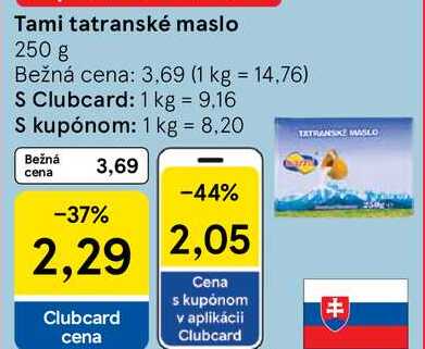 Tami tatranské maslo, 250 g