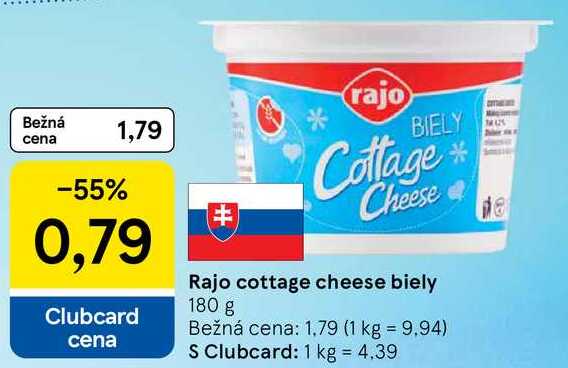 Rajo cottage cheese biely, 180 g 