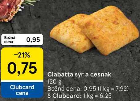 Ciabatta syr a cesnak, 120 g