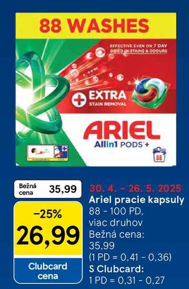 Ariel pracie kapsuly, 88 - 100 PD