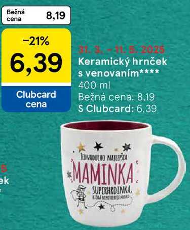 Keramický hrnček s venovaním
