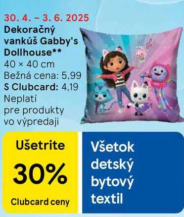 Dekoračný vankúš Gabby's Dollhouse