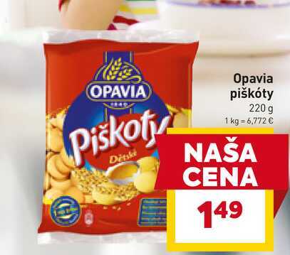 Opavia Piškóty 220 g