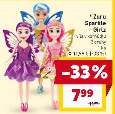 Zuru Sparkle Girlz vila v kornútku 3 druhy 