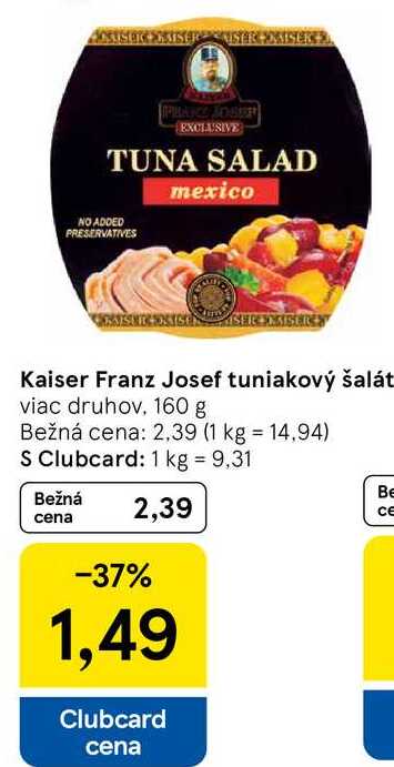 Kaiser Franz Josef tuniakový šalát, 160 g