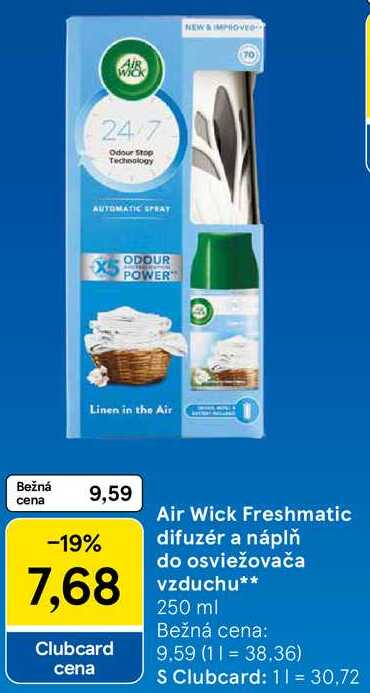 Air Wick Freshmatic difuzér a náplň do osviežovača vzduchu, 250 ml 
