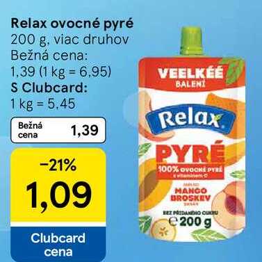 Relax ovocné pyré, 200 g