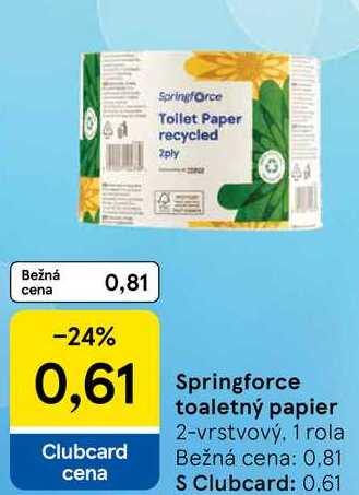 Springforce toaletný papier, 1 rola
