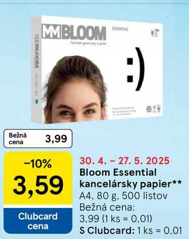 Bloom Essential kancelársky papier, 500 listov 