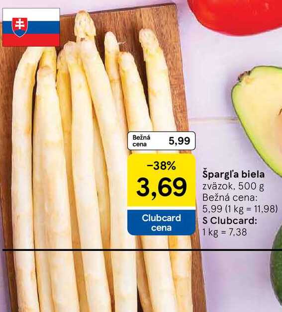 Špargl'a biela, 500 g 