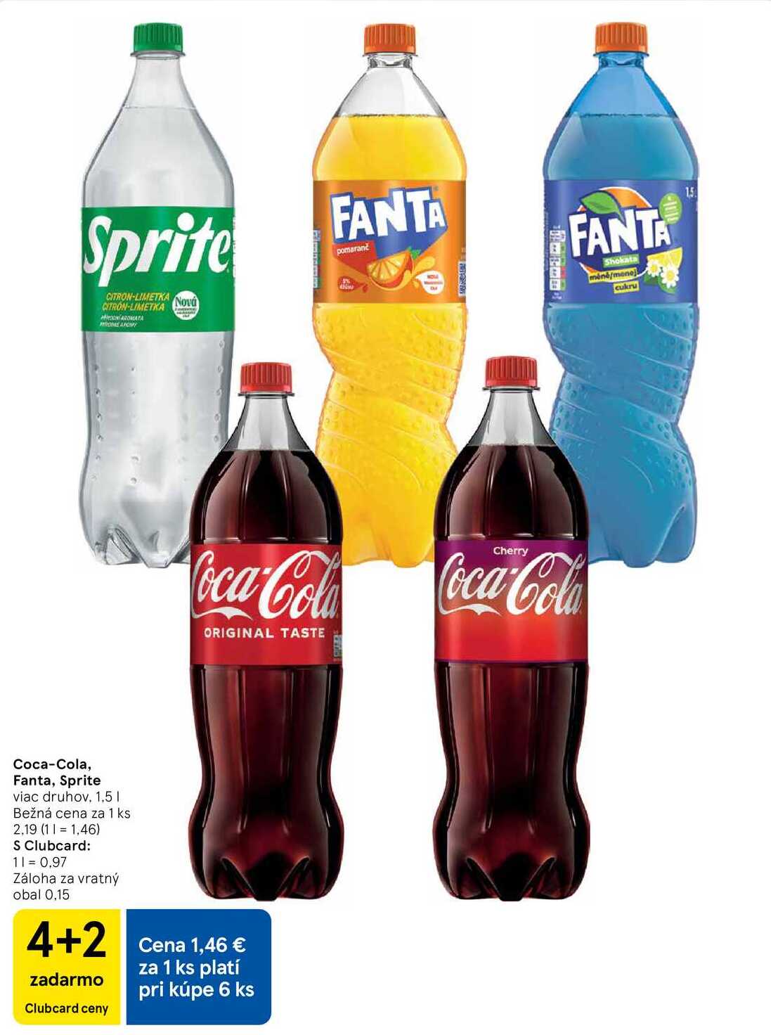 Coca-Cola, Fanta, Sprite, 1,5 l