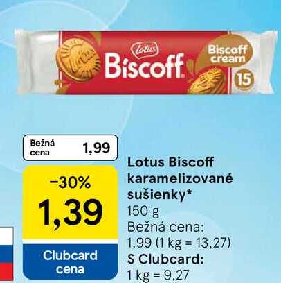 Lotus Biscoff karamelizované sušienky, 150 g