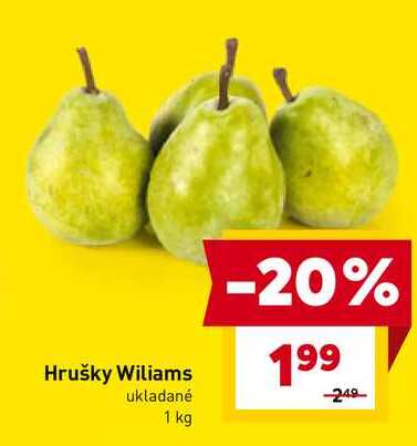 Hrušky Wiliams ukladané 1 kg 