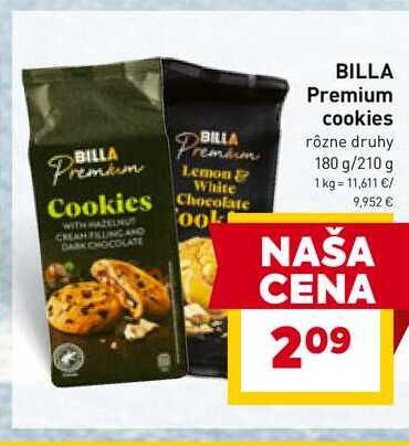 BILLA Premium Cookies 180 g/210 g