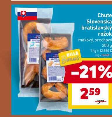 Chute Slovenska bratislavský rožok makový, orechový 200 g 