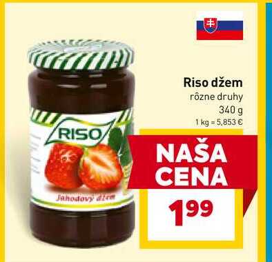 Riso džem rôzne druhy 340 g 