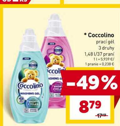 Coccolino prací gél 3 druhy 1,48 l/37 prani 