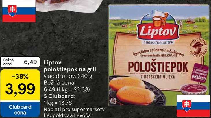 Liptov pološtiepok na gril, 240 g 